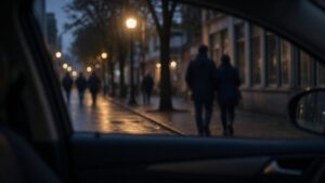 Evening city street view suggesting lawful public surveillance