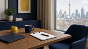 Consultation desk notepad for first private investigator meeting